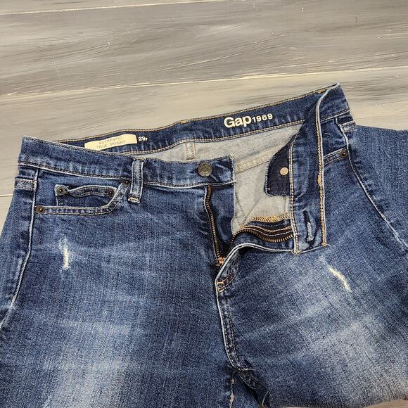 Gap 1969 Jeans Authentic True Skinny Cuffed Ankle Mid Rise Size 29 Regular - Picture 6 of 10